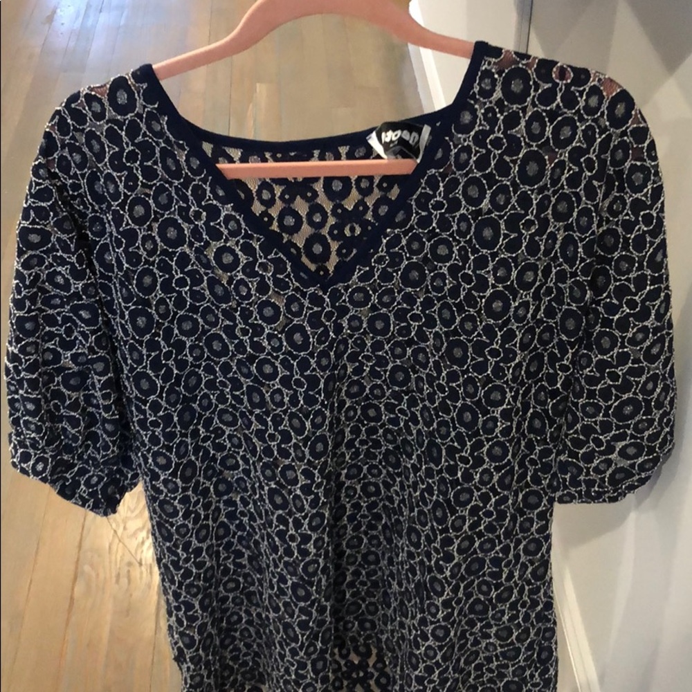 Leota Silver Navy Top Small